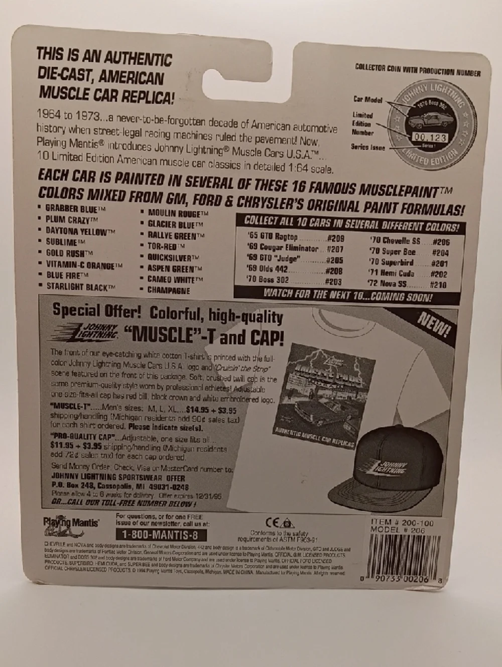 1995 Johnny Lightning Muscle Cars USA Series 1 Die-Cast 1970 Chevelle SS!